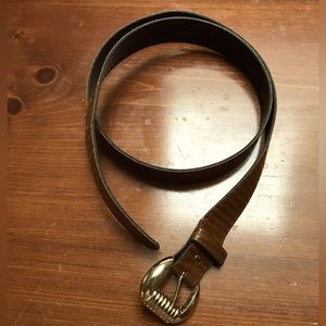 Faux Brown Gator Belt Size 16.
